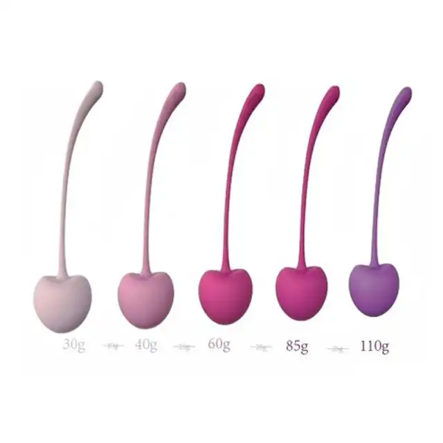 Shibari - Pleasure Cherry Kegel Balls - Ekskluzywny Zestaw Kulek Progresywnych - 5 szt  różne wagi.