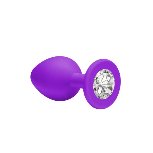 Lola Toys - Anal Plug Emotions Cutie  Purple - Hypoalergiczny korek analny z diamencikiem roz. M