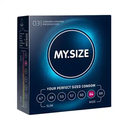 MY.SIZE 64 mm 3er - Prezerwatywy z idealnym dopasowaniem