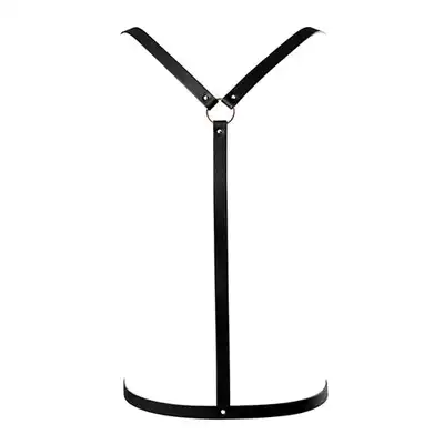 BIJOUX INDISCRETS - MAZE Y HARNESS BLACK - Ekskluzywna uprząż na szyję i talię