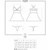 Obsessive - 838-BAB-3 babydoll i stringi. Rozmiar S/M