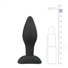 Easy Toys - Small Black Silicone Buttplug - Gładka, silikonowa wtyczka analna roz. S