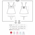 Obsessive 863-BAB-3 Śliczny babydoll i stringi kolor: czerwony Rozmiar L/XL