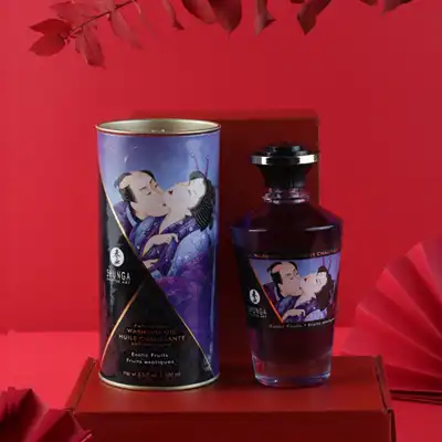Shunga - Warming Oil Exotic Fruits - Olejek rozgrzewający 100ml