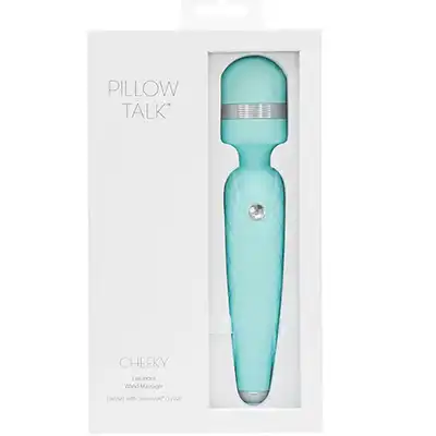 Pillow Talk - Cheeky Wand Massager Teal. Masażer Do Ciała. PowerBullet - bardzo silne wibracje