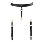 BIJOUX INDISCRETS - MAZE SUSPENDER BELT UNDERWEAR &amp; STOCKINGS BLACK - Ekskluzywny pas do bielizny