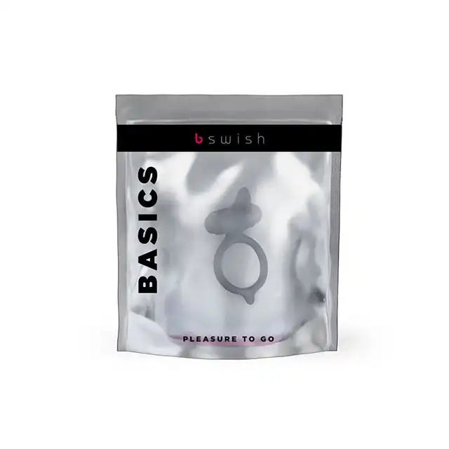 B Swich - Bcharmed  Bastic Ring Slate Grey -  Wibrujący ring na penisa.