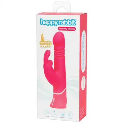 HAPPY RABBIT - Thrusting Realisyic Pink - Nr 1 wśród wibratorów z ruchem posuwistym!
