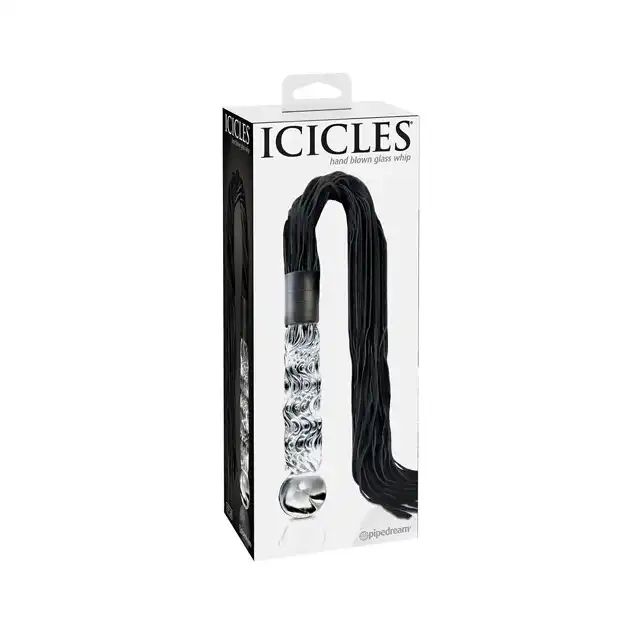Icicles no.38 - szklane dildo z pejczem. Luksusowy produkt!