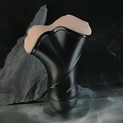 PDX- Double Penetration Vibrating Stroker - Masturbator z dwoma otworami z materiału imitującego skórę. Cudowne doznania dla Niego! 