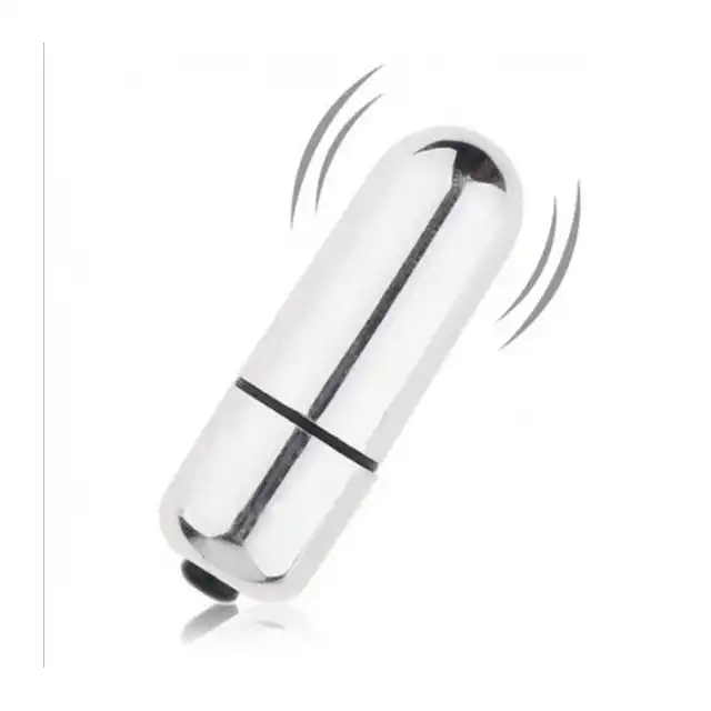 LoveToy - 10 Speeds Bullet Silver - mini wibrator w srebrnym kolorze, 10 trybów wibracji
