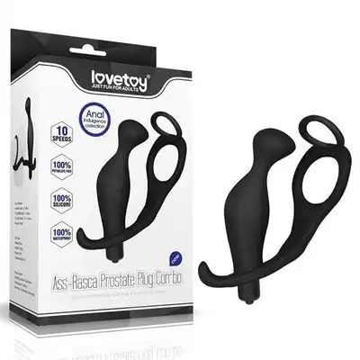 LoveToy - Ass Rasca Prostate Plug Combo vibrating - wibrujący masażer prostaty, multifunkcyjny!