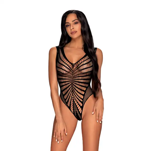Obsessive - B132 body S/M/L - odważne body z siateczki, w którym poczujesz się seksownie