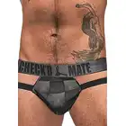Male Power - Cutout Jock L/XL - Majtki męskie w szachownice odsłaniające pośladki