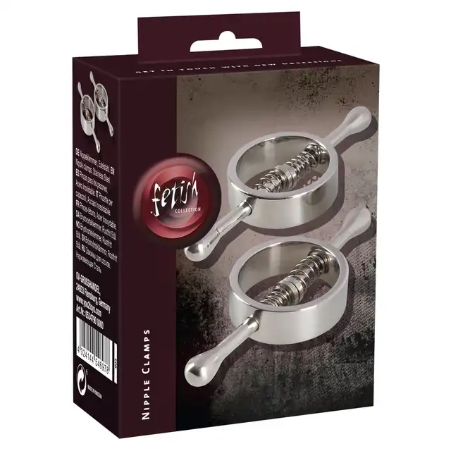Fetish Collection Nipple Clamps Spring - Eleganckie metalowe zaciski sprężynowe