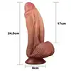 LoveToy - 10` Nature cock As Pie - unikatowe dildo z przyssawką, podwójny silikon