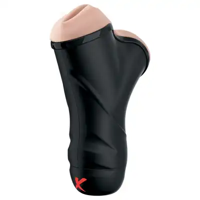 PDX- Double Penetration Vibrating Stroker - Masturbator z dwoma otworami z materiału imitującego skórę. Cudowne doznania dla Niego! 