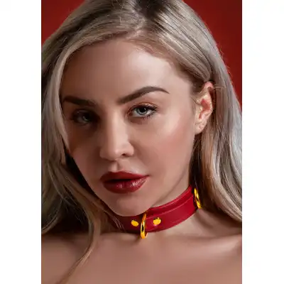 Taboom - D-Ring Collar Deluxe - gustowna obroża dla koneserów BDSM