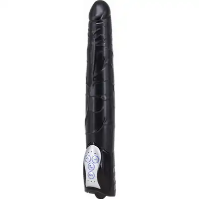 Long John - Realistic Thrusting Black. Wibrator z ruchem posuwistym