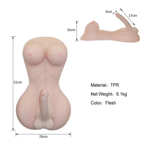 Sex Therapy - Masturbator She-Male Body L - Mega duży tors kobiety z penisem naturalnych rozmiarów 