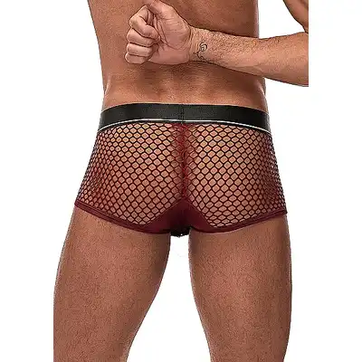 Male Power - Mini Cock Ring Short L - Szorty męskie z ringiem i odpinaną sakiewką na penisa