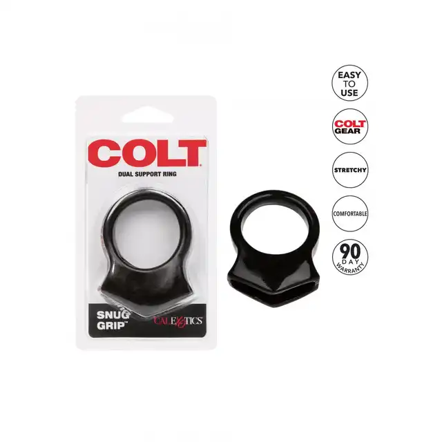 Calexotics - Colt Grip. Ring erekcyjny z rękawem na jądra