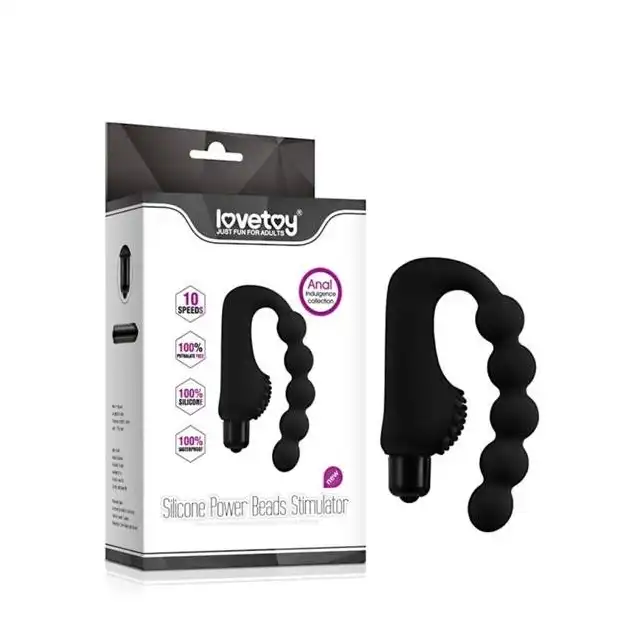 LoveToy - Anal Indulgence Collection Power Beads - wibrujące koraliki analne, przyjemność nie z tej ziemi!