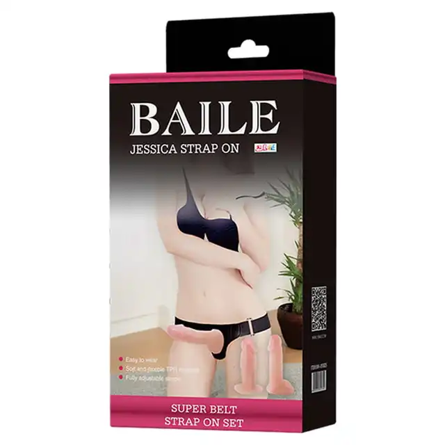 Baile - Jessica Strap On. Zestaw strap on  oraz 2 dilda. Idealne dla kobiet