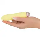Cuties - Mini Vibrator Yellow - kieszonkowy, smukły wibrator w cytrynowym kolorze, 7 funkcji wibracji
