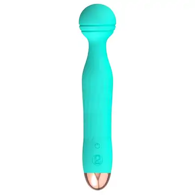 Cuties - 2.0 Mini Vibrator Green - wibrator w turkusowym kolorze z giętka głowicą, 7 funkcji wibracji