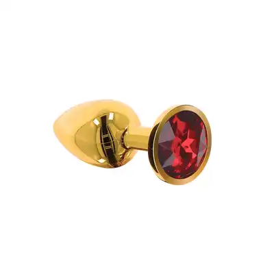 Taboom - Butt Plug With Diamond Jewel S - unikatowy złoty korek analny z pięknym, czerwonym diamentem