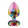 Anal Play - Twilight Booty Jewel L. Tęczowy plug z kryształkiem 9,5 cm 