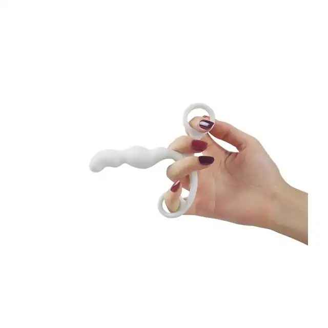 LoveToy - P Spot Plug White - masażer prostaty z wygodnym uchwytem 