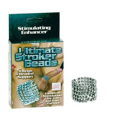 Calexotics - Ultimate Stroker Beads - pierścień erekcyjny z pereł, podtrzymuje erekcje