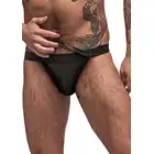 Male Power - Grip &amp; RIP  L/XL - Stringi męskie z wygodnym odpięciem na rzep i odkrytymi pośladkami