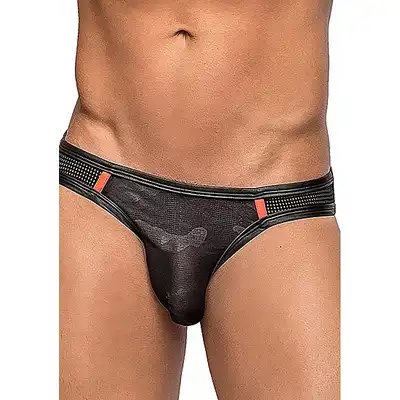 Male Power - Sport Bikini L - Sportowe majtki męskie z wykończeniem w kolorze matowej skóry 