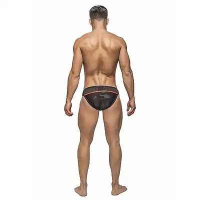 Male Power - Sport Bikini L - Sportowe majtki męskie z wykończeniem w kolorze matowej skóry 