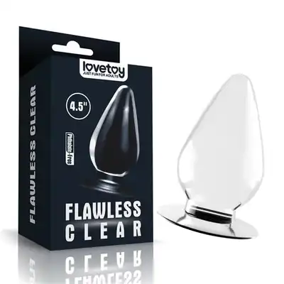 LoveToy - 4,5 Flawless Clear Anal Plug Clear - przezroczysty korek analny, średnica 6 cm!