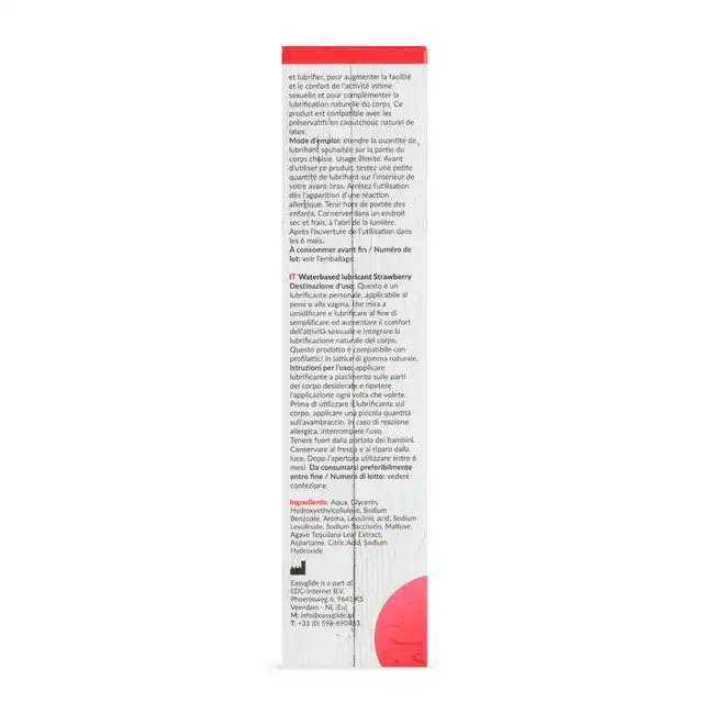 Easyglide - Strawberry Waterbased - 30ml, lubrykant na bazie wody, o smaku truskawkowym