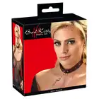 Bad Kitty - Collar and Leash - Zestaw: smycz z obrożą w śliczne czerwone serduszka
