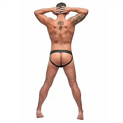 Male Power - Lace Up Jock L/XL. Seksowne męskie slipy z ekspozycją pośladków. 