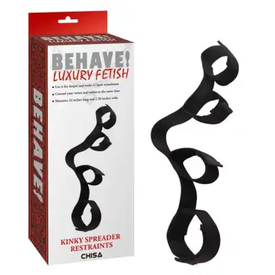 Begave - Kinky spreader Restrains - Zestaw BDSM lin do wiązania na szybkie rzepy na nogi i ręce  
