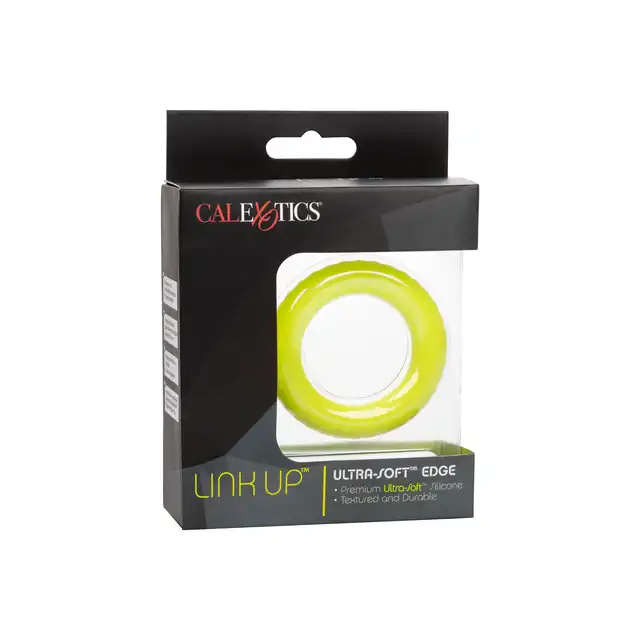 Calexotics - Link Up Ultra-Soft Edge Green - niezwykle miękki ring erekcyjny w kolorze zielonym