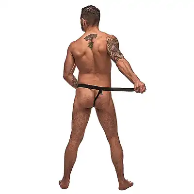Male Power - Rip Off Thong L/XL - Stringi męskie z szybkim odpięciem na rzepy