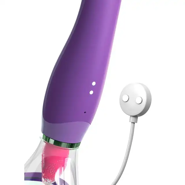PIPEDREAM - Her ultimate pleasure - Wodoodporny wielofunkcyjny wibrator z wibrującym języczkiem i funkcją bezpiecznego ssania