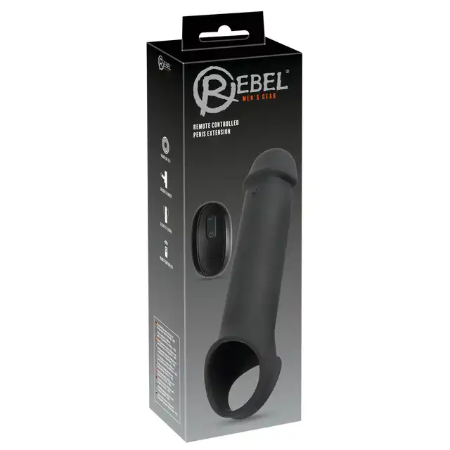 YOU2TOYS - Rebel RC Penis Extender - Wibrująca przedłużka z materiału Soft Touch + 8 cm -10 trybów wibracji