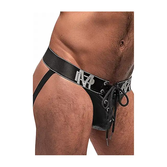Male Power - Lace Up Jock L/XL. Seksowne męskie slipy z ekspozycją pośladków. 