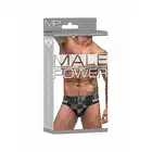 Male power - Check`d Mate Thong - Stringi męskie z przezroczystym wzorem w szachownice S/M