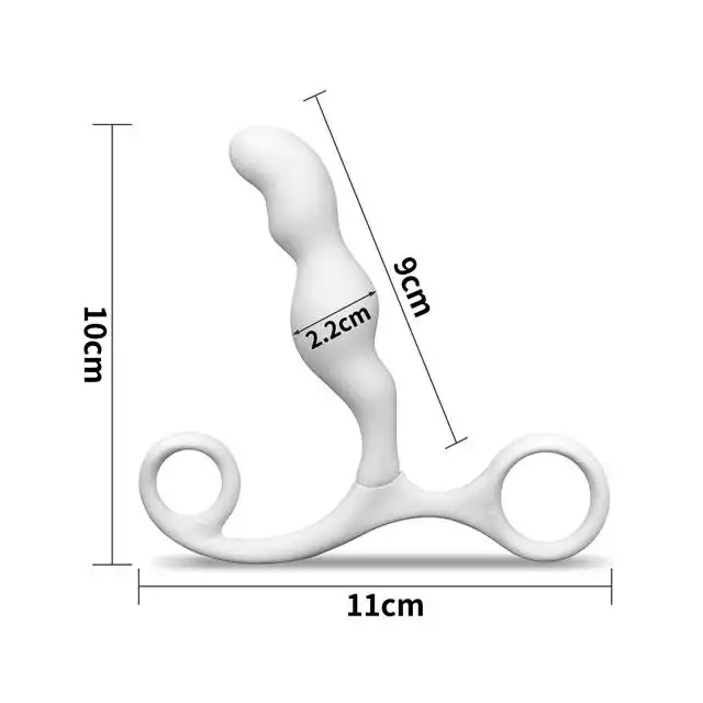 LoveToy - P Spot Plug White - masażer prostaty z wygodnym uchwytem 