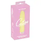 Cuties - Mini Vibrator Yellow - kieszonkowy, smukły wibrator w cytrynowym kolorze, 7 funkcji wibracji